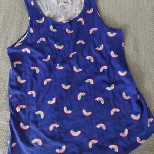 Rainbow Print Kids Tank Top Size 16